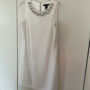 White House Black Market Womens white dress